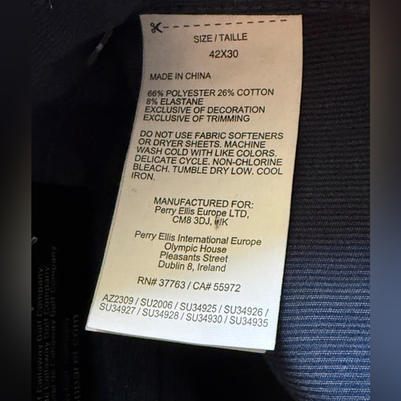 Callaway 5- pocket stretch deep navy htr golf pants- 42 x 30 - Picture 6 of 6